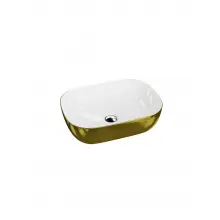 Umywalka nablatowa 39cm - Lavita Costa Brushed Gold